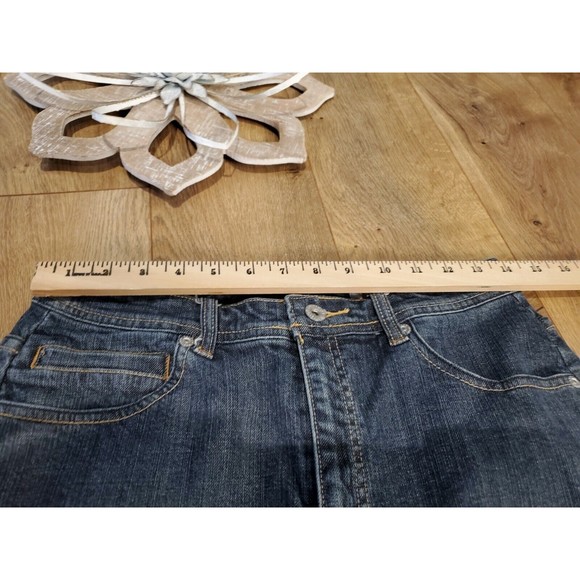 CHICO'S PLATINUM SIZE 1 BLUE DENIM STRAIGHT SKIRT KNEE LENGTH - Picture 5 of 5